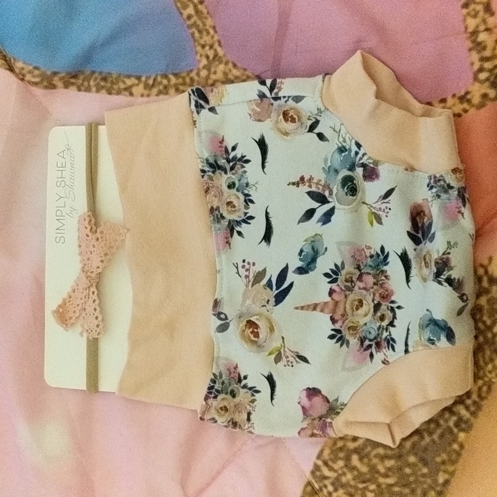 Diaper cover with headband